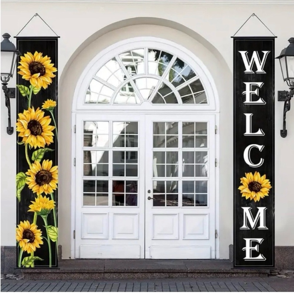 Charming Sunflower Hanging Porch Banners- Set of 2 ๐ป๐๐ป - Picture 2 of 6